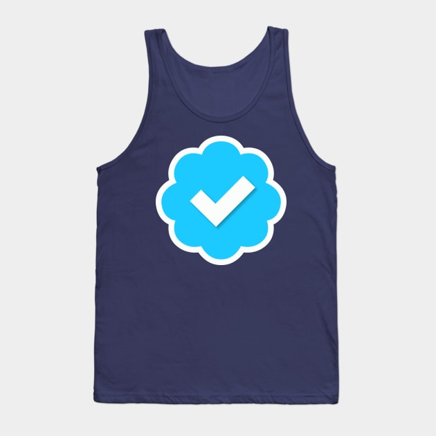 Verified Blue Check Tank Top by Ketchup